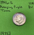 1946 S Roosevelt Dime BU Brilliant Uncirculated Amazing Purple Toning