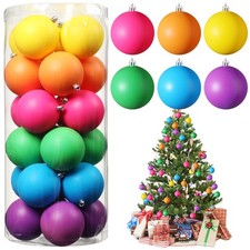 Simgoing Christmas Ball Ornaments Neon 1.18 Inch, As Shown in the Picture