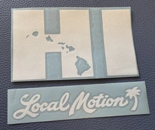 Lot 2 Local Motion Hawaii Glossy STICKER ATOMIC HAWAII Surfer Vintage Surfing