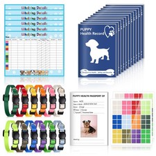 Puppy Whelping Supplies Kit Include 12 Puppy Shot Record Booklets 6 Record Ke...