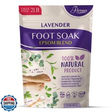Foot Soak Epsom Salt with Lavender - Value Pack - 2 LB - Calming
