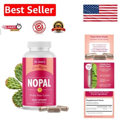 Nopal Prickly Pear Cactus Dietary Supplement - Sugar & Gluten Free, 700 mg