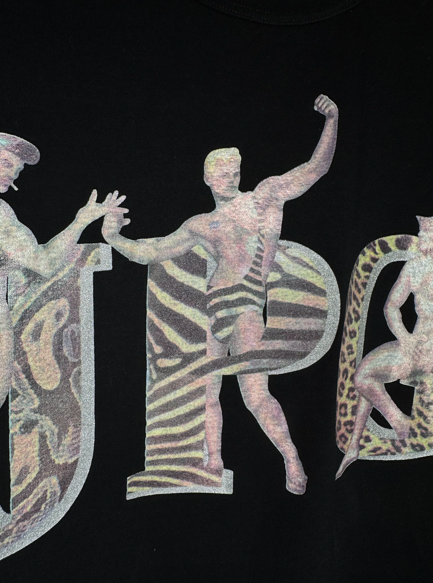 Jean Paul Gaultier - SS 1996 - Black Cotton T Shirt with Pin Up