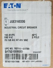 EATON CUTLER HAMMER JGE316033G 3 Pole 63-160 AMP J250E Electronic LS Circuit
