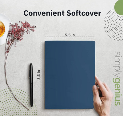  Simply Genius 6x A5 Softcover Zeitschriften liniert, 92pg liniert, 5,5  x 8,3 , Navy 