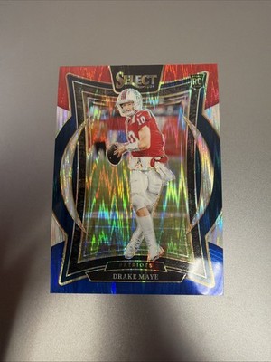 2024 Panini Select - Concourse Drake Maye Red White and Blue Shock Prizm (RC)