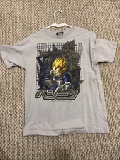 Vintage Dragon Ball Z ODM T Shirt Mens Size Large Vegeta Front Graphic Grail DBZ