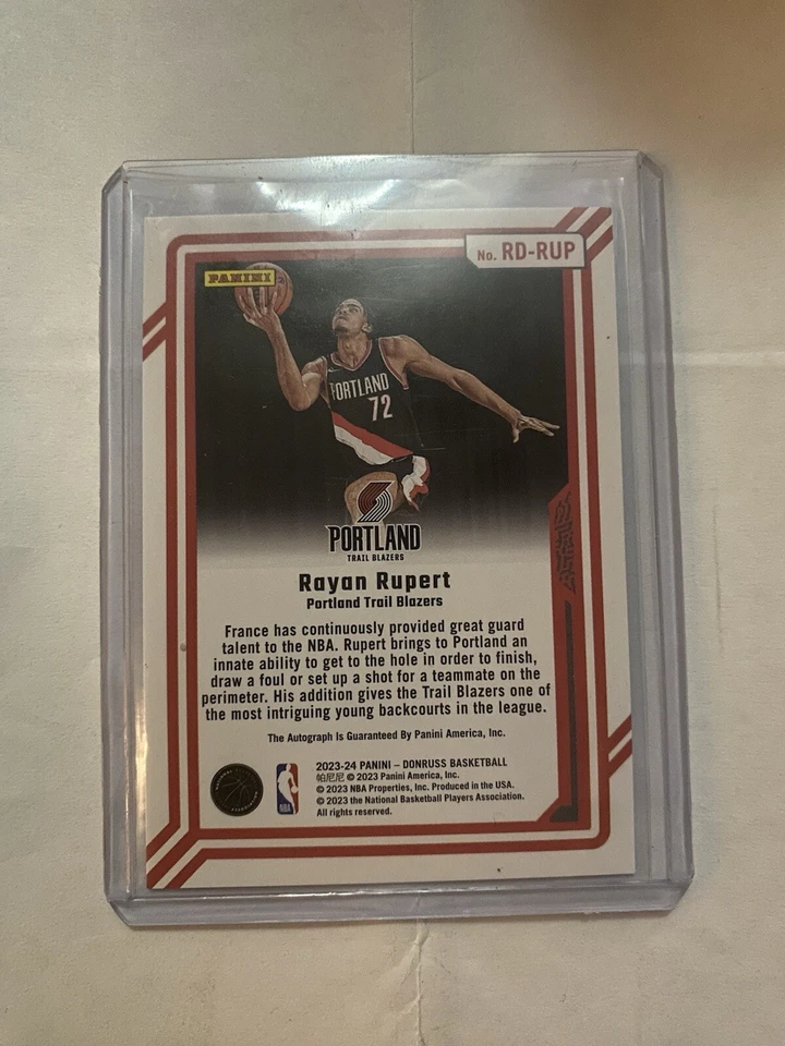 2023-24 Panini Donruss - Rookie Dominators Autographs Rayan Rupert /99 (AU, RC) - Image 2 of 2