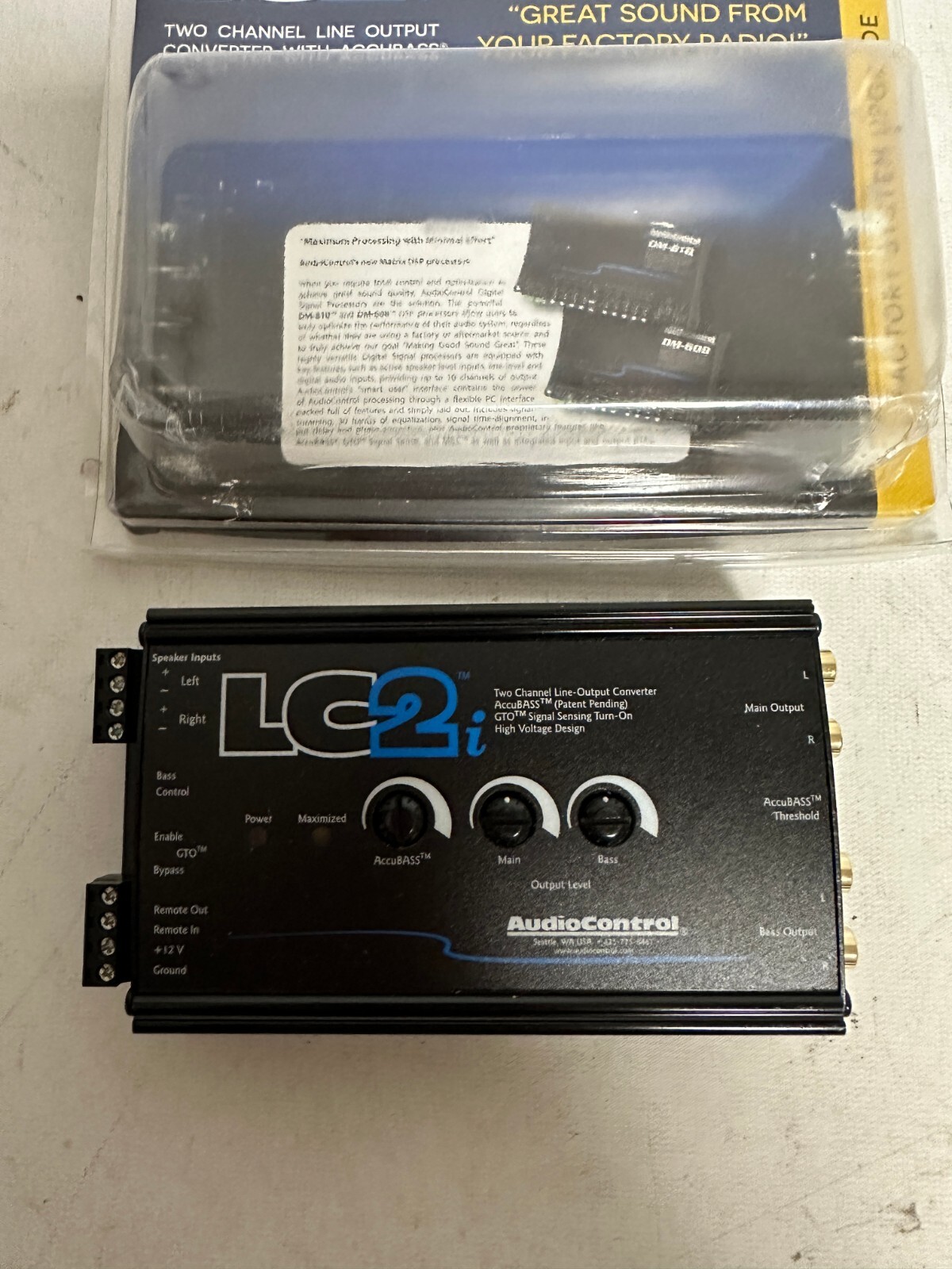 AudioControl LC2i 2 Channel Line Out Converter with AccuBASS Subwoofer
