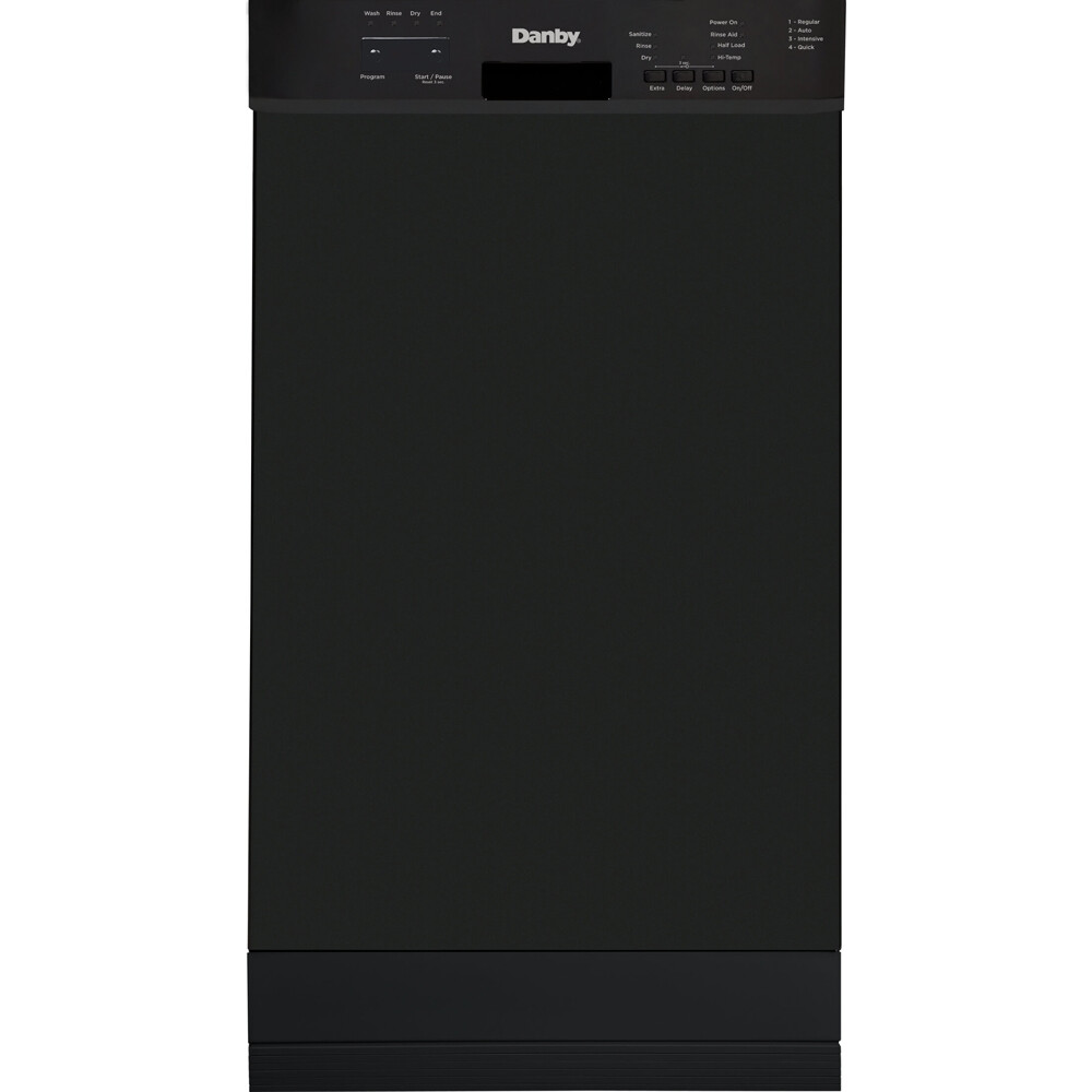 Danby 18" Builtin Dishwasher with Front Controls in Black DDW18D1EB