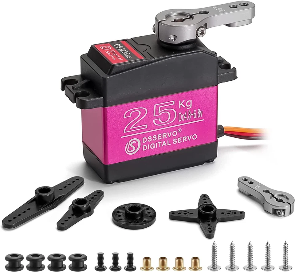 2x 25kg Metal Steering Digital Servo High Torque DS3225mg For Rc Car Waterproof  - Image 2 of 4
