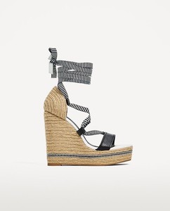 zara black wedges