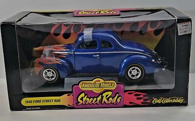 ERTL 1/18 DIECAST American Muscle 1932 Ford Street Rod Blue EUR 42,25