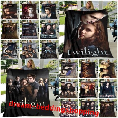 The Twilight Saga Edward Bella Fleece Blanket Throw Bed Sofa