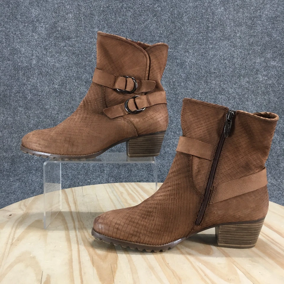 Tamaris Botas Mujer 39 Botín Marrón Hebilla Informal Cómodo Tacones Bloque Foto 2 de 4