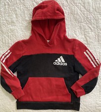 Adidas Boys' Youth Pullover Color Block Fleece Hoodie, Small 8 
