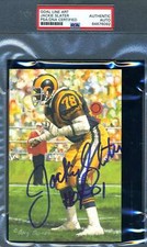 Jackie Slater PSA DNA Slabbed Signed Goal Line Art Card Autograph GLAC