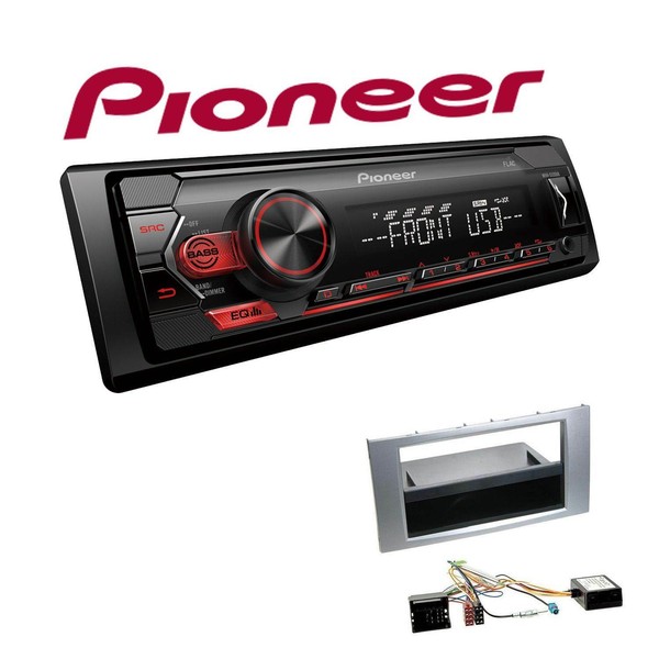 Pioneer 1-DIN Autoradio USB AUX Android Einbauset FüR Ford Kuga Silber Canbus-image