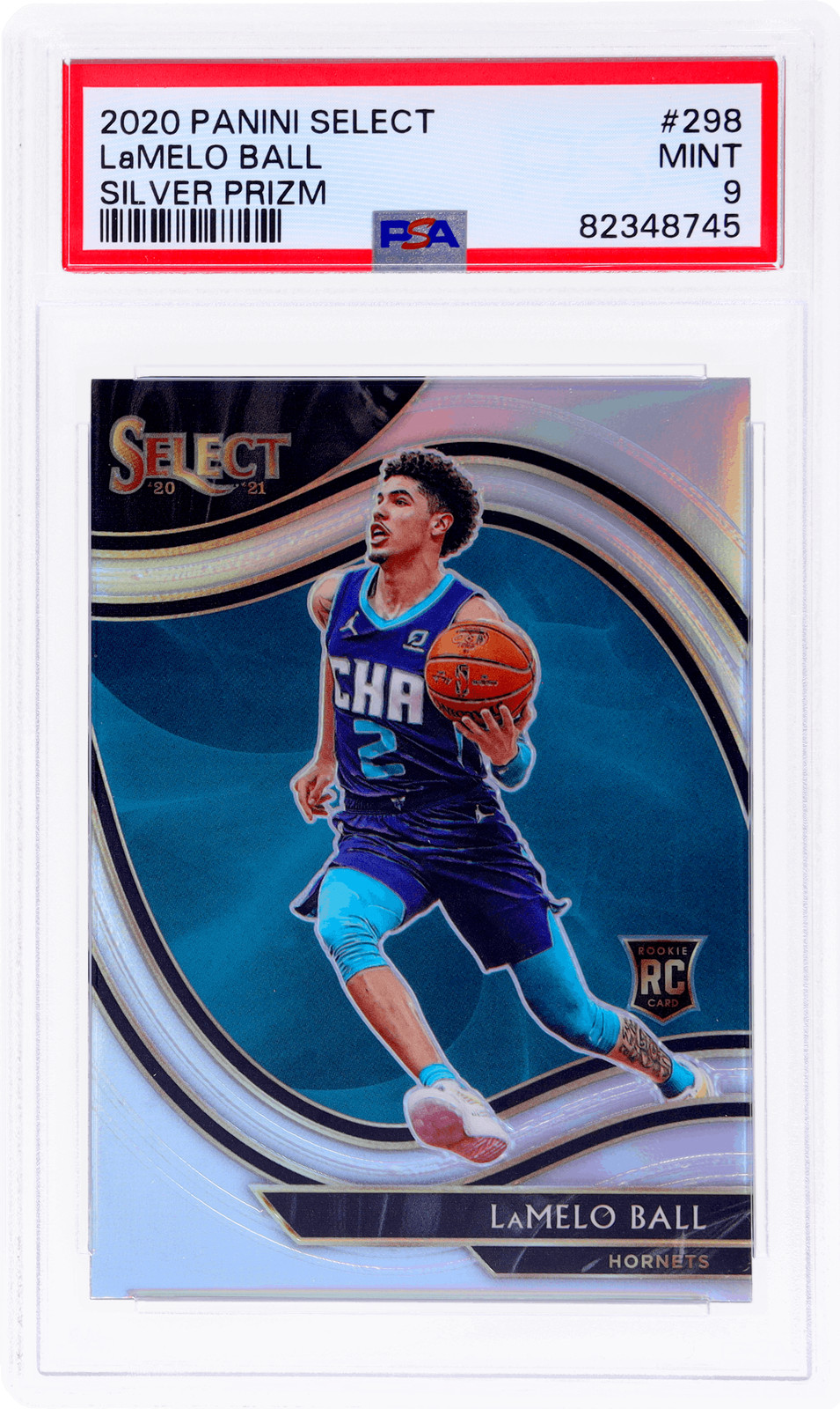 2020 Panini Select Lamelo Ball Courtside Silver Prizm #298 PSA 9 Rookie RC