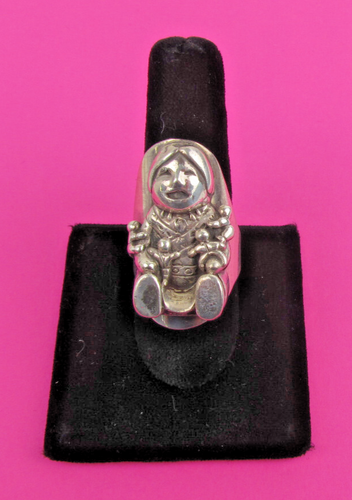 Vintage Carol Felley Southwestern Geschichtenerzähler Sterlingsilber Ring Größe 10?