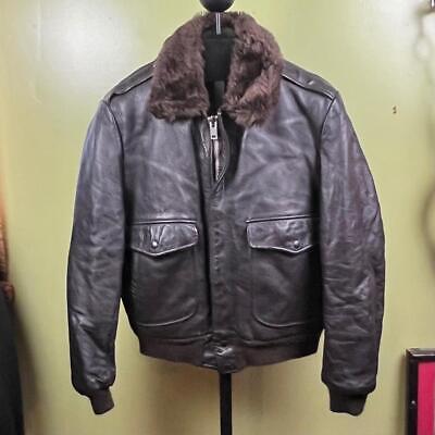 Vtg 60's COOPER Leather Bomber Jacket sz 40R Brown IDEAL Vtg 60's COOPER Leather Bomber Jacket sz 40R Brown IDEAL