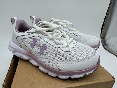 Under Armour Charged Assert 9 Running Shoe Women White Low Top - 6 WIDE