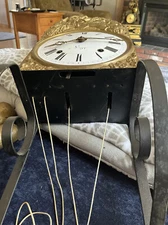 Antique French Morbier Clock with Crown Wheel Escapement And Bracket To Mount