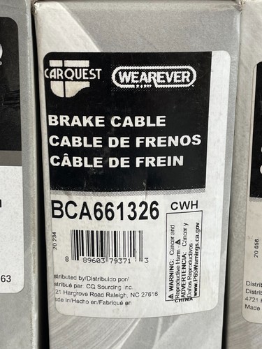 BCA661326 Carquest Parking Brake Cable xref# BC661326 ; for RIGHT REAR - Picture 2 of 4
