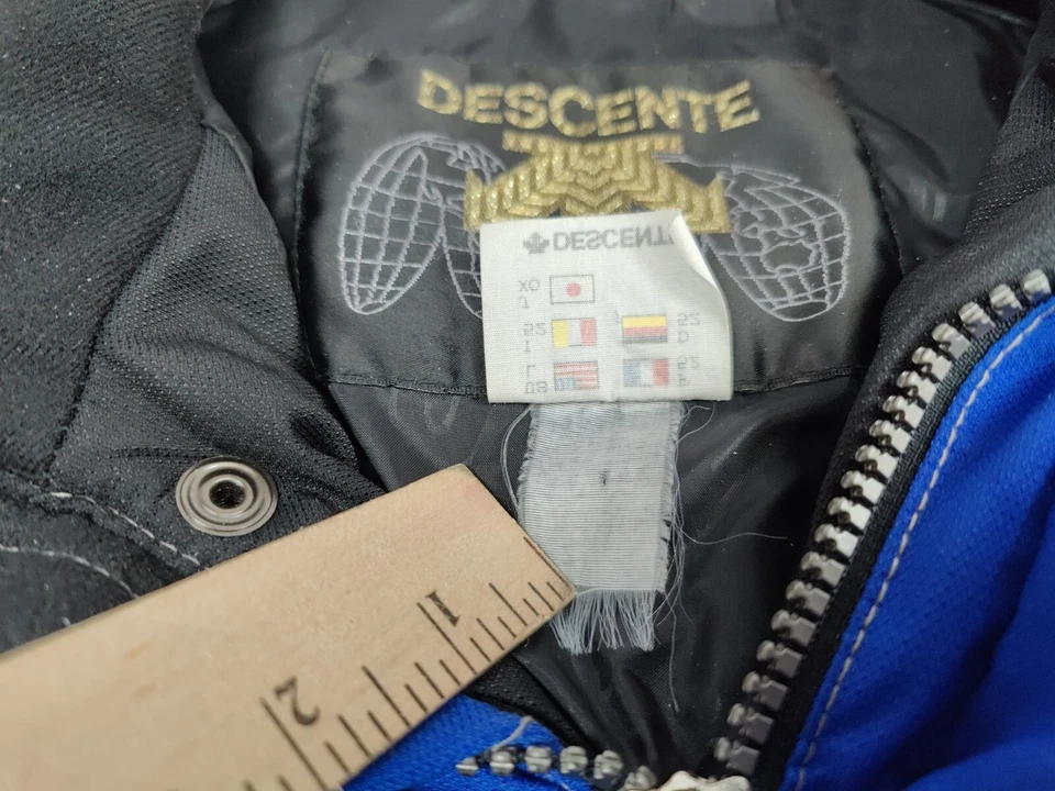 Vintage Descente Ski Snow Jacket 90s Full Zip Men’s L Blue Hooded Rare - Image 3 of 4