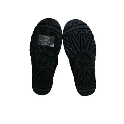 UGG X FENG CHEN WANG BLACK LEATHER SHEARLING SANDAL / BOOTS US 9