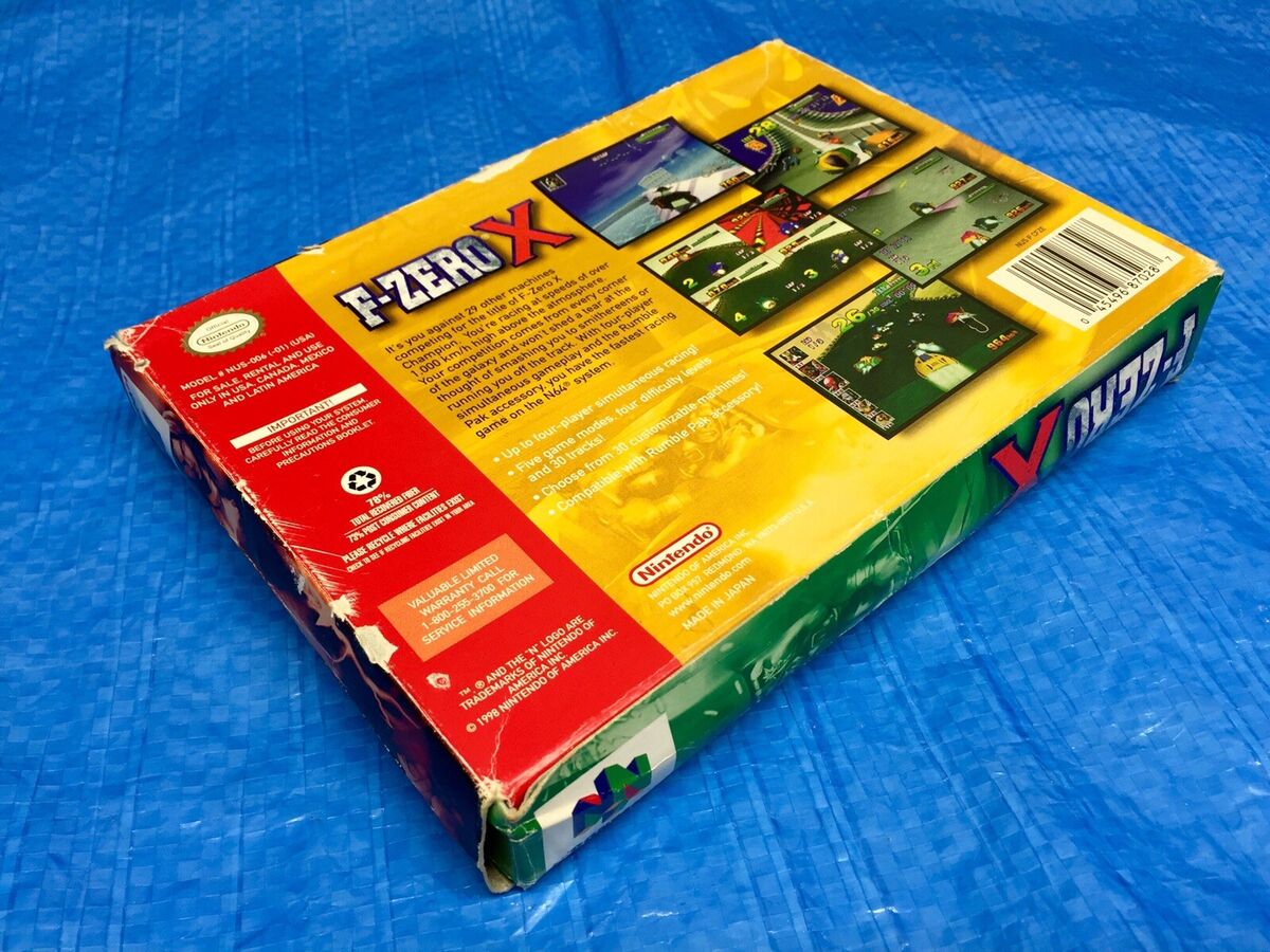 Authentic Nintendo 64 F-Zero X Complete Game Cartridge in