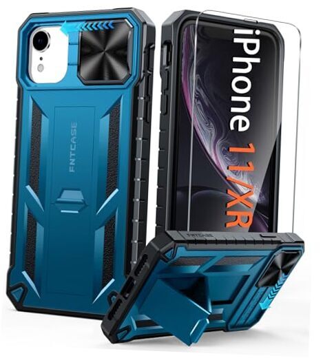 for iPhone XR Phone Case: Rugged iPhone 11 Case Military Grade Blue Navy