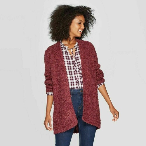 NWT Knox Rose Purple Open Cardigan Soft 