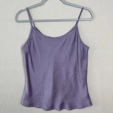 Vintage Citron Santa Monica Silk Tank Top Womens S* Purple Spaghetti Strap