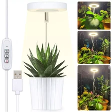 Plant Grow Light for Indoor Plant Desk LED Grow Light Auto Timer with 3/9/12h