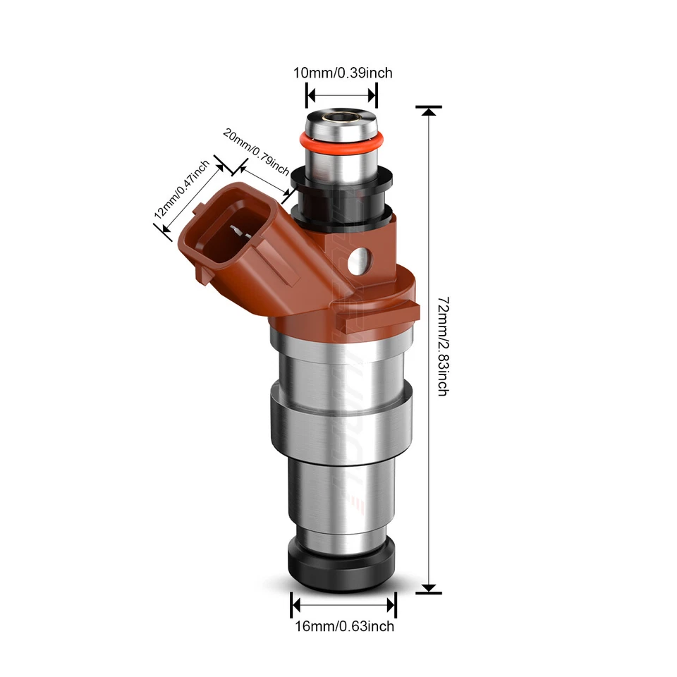 X4 NUEVO Inyectores de combustible de actualización para Toyota Tacoma 4Runner T100 1995-1999 2,7 L I4 Foto 2 de 4