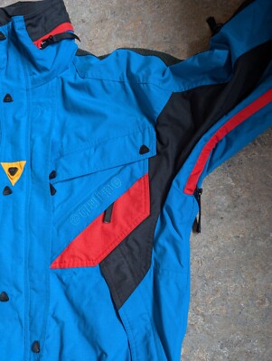 Vintage 90s Helly Hansen Ski Jacket Equipe Blue Mens Small Retro