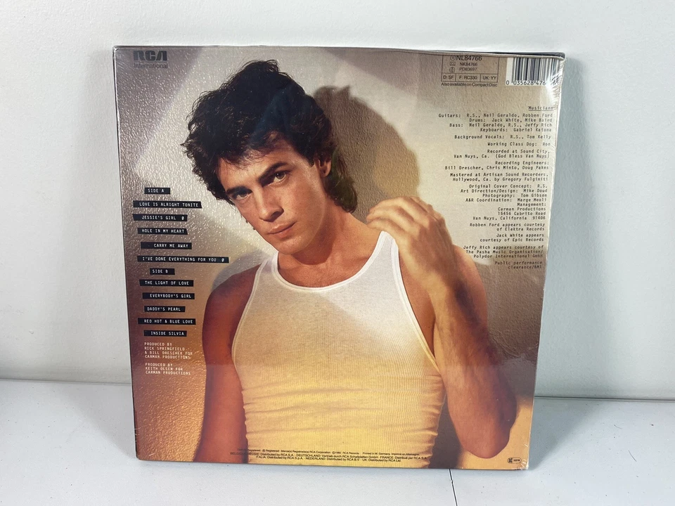 Rick Springfield SEALED LP w Hype - Working Class Dog - RCA AFL1 3697 1980 - Image 2 of 4