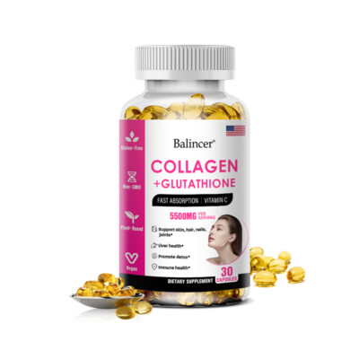 Collagen + Glutathione 5500mg. L-Glutathione Skin Whitening 30 Caps | eBay Collagen + Glutathione 5500mg. L-Glutathione Skin Whitening 30 Caps | eBay