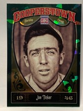 2013 Panini Cooperstown Collection Green Crystal Shard Joe Tinker #8 HOF (i68)