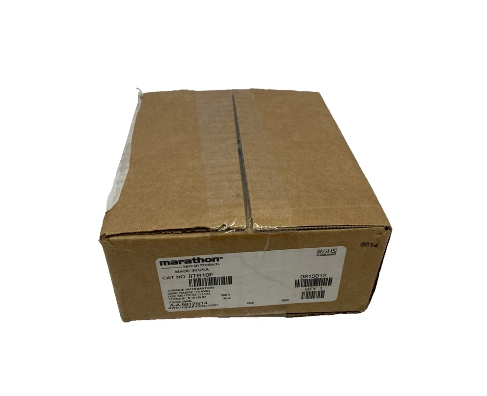 Marathon 8TB10F Terminal Board 300V 30A 2-Row 20-Position 14AWG - Image 3 of 4