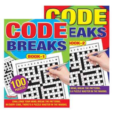 Code Breaks - A4 Jumbo Puzzle Book Puzzles Books Kids Adults Fun Activity Travel