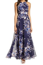 Eliza J Floral Halter Maxi Dress size 6