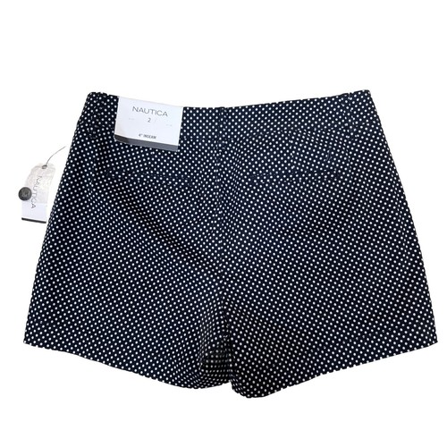 Nautica Shorts Women blue/white Polka Dots Size 2 with 4” Inseam NWT - Picture 3 of 3