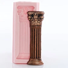 Silicone Roman Column Pillar Mold Fondant Chocolate Gum Paste Craft Mould (841)