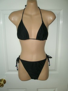 ladies black bikini
