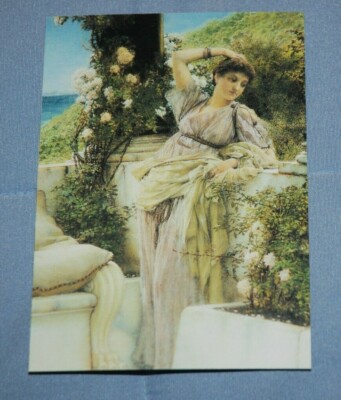 Sir Lawrence Alma-Tadema: Rose aller Rosen, Kunstpostkarte NEU & versiegelt