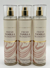 NEW Bath & Body Works Fresh Vanilla Blossoms 3pc Set Full Size Fragrance Mist