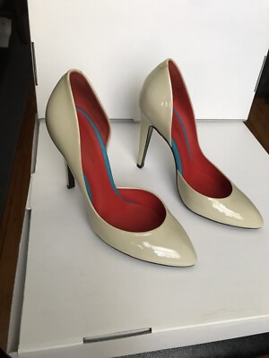 Bottega Veneta Cream Patent Leather Pumps, Size - Main Image