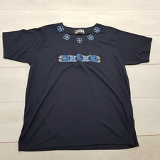 CASAMIA T-Shirt Top Size 18-20 Navy Tribal Stretch Short Sleeve Cotton Blend